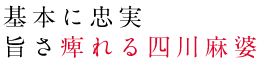 基本に忠実 旨さ痺れる四川麻婆